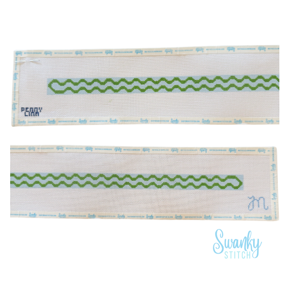 Squiggle Hat Band- Blue/Green