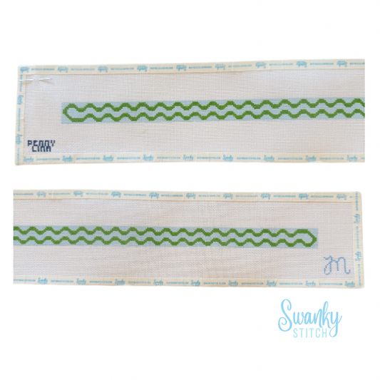 Squiggle Hat Band- Blue/Green