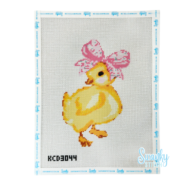 Duck with Bow Printed Canvas