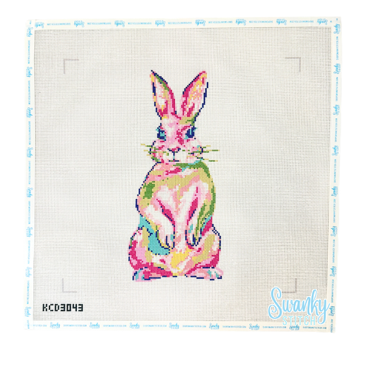 Tie Dye Bunny Printed Canvas