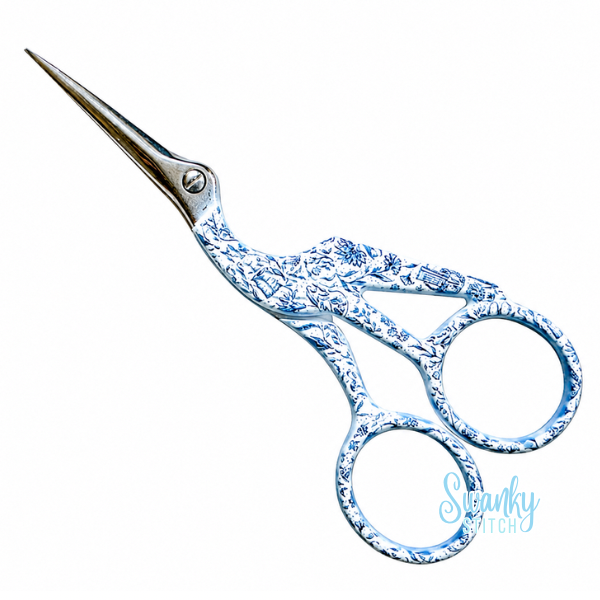 Needlepoint Print Cane Scissors- Large