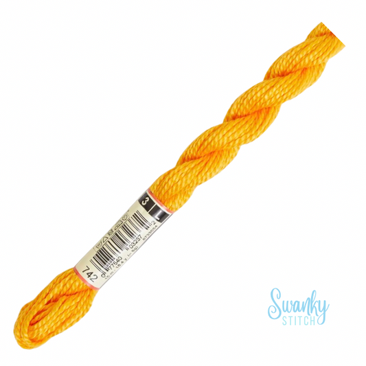 DMC 3 Pearl Cotton 742 Clementine