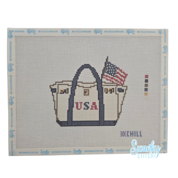 Tote Bag Charm with American Flag