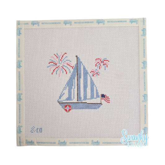 Sailboat with Fireworks