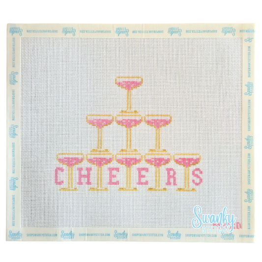 Cheers Champagne Canvas 18 Mesh