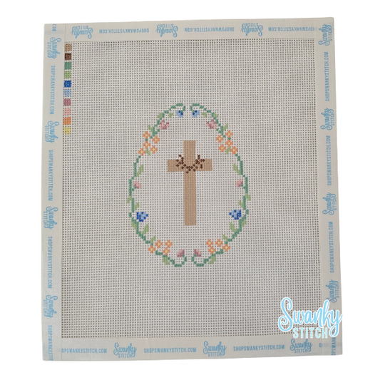 Cross and Thorns Easter Egg Canvas