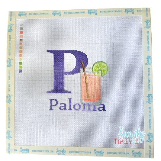 P for Paloma Needlepoint Canvas