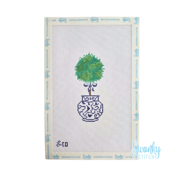 Blue and White Topiary