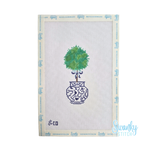 Blue and White Topiary