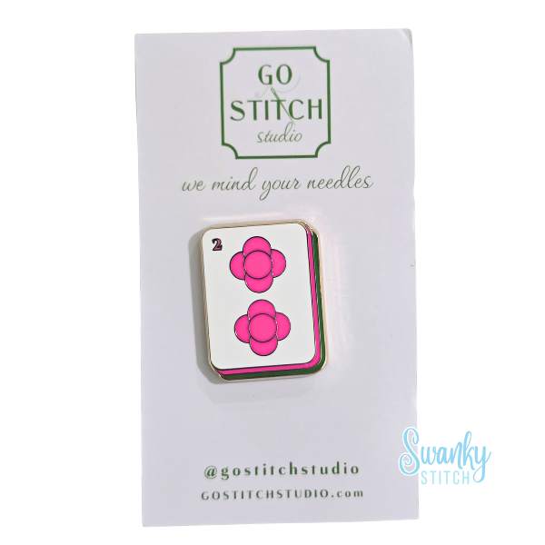 Two Dot Hot Pink Mahjong Tile Needle Minder