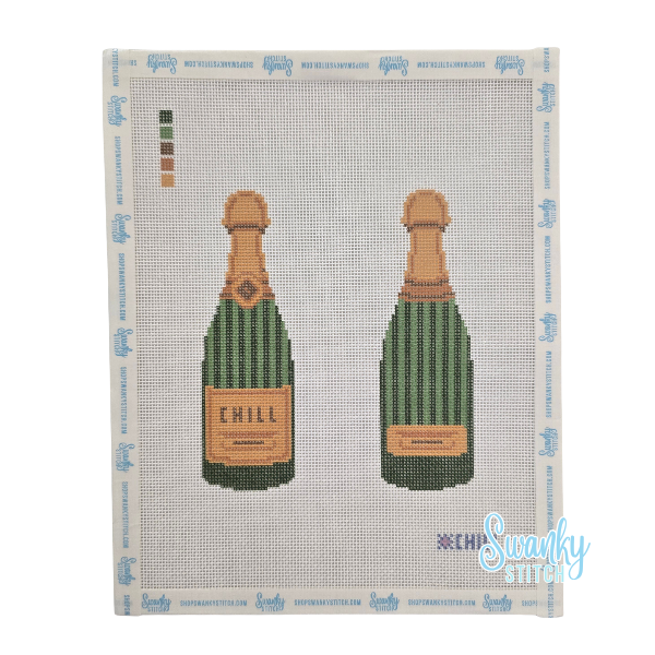 Champagne Bottle 2-Sided
