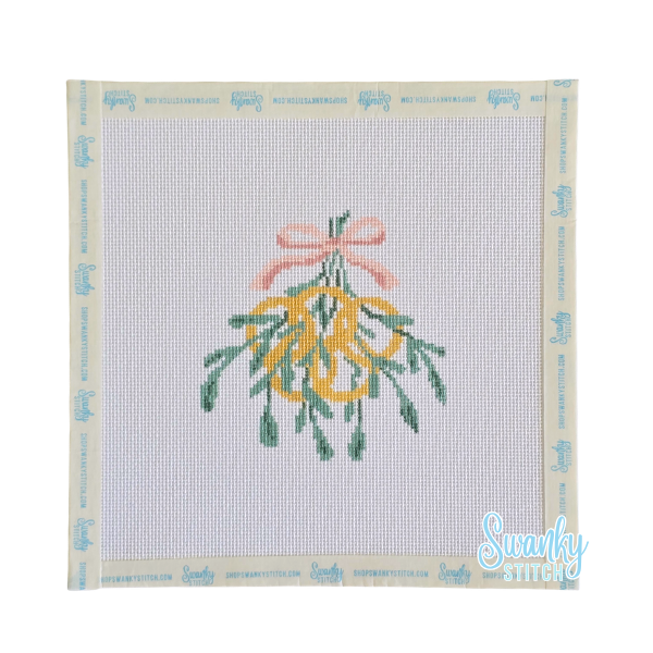 12 Days Of Christmas - Five Gold Rings Hand Painted Needlepoint Canvas