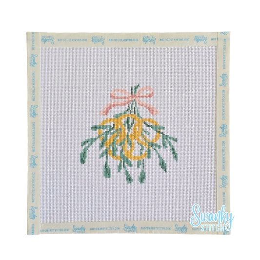 12 Days Of Christmas - Five Gold Rings Hand Painted Needlepoint Canvas