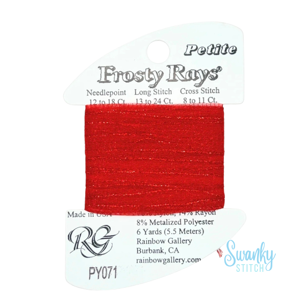 Petite Frosty Rays PY071 Christmas Red Gloss