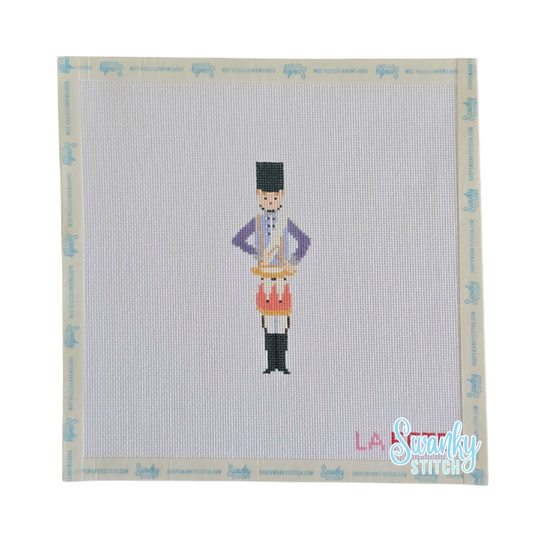 12 Days Of Christmas - Twelve Drummers Drumming Hand Painted Needlepoint Canvas