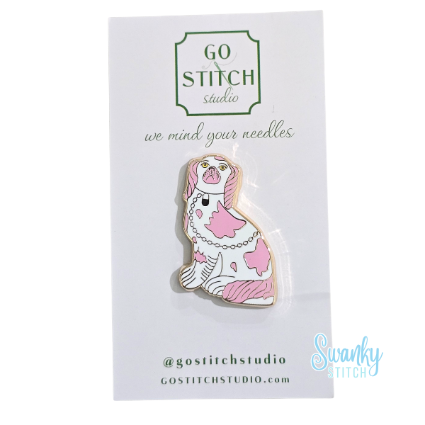 Pink Staffordshire Dog Needle Minder